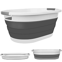 25L Multi-purpose Foldable Silicone Bowl with Handles - Compact & Durable for Camping, Kitchen, Bathroom Use