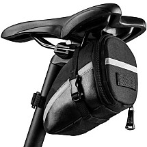 Easy-Access Waterproof Bike Saddle Bag with Reflective Strip - 1.5L Capacity for Safe & Convenient Cycling
