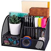 Rakstāmgalda Organizators - 6 Nodalījumi Melns