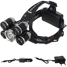 Cree T6 LED Headlamp - Robust Outdoor Lighting for Hiking, Cycling & Hunting with Adjustable Strap & 4 Light Modes