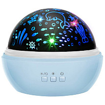 Multifunctional Kids' Night Light Projector - Starry Sky & Underwater World Light Effect, Sleep Aid LED Lamp