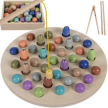 Interactive Kids Wooden Magnet Fishing Game for Skill Development, Durable & Colorful, Includes Rod and Accessories