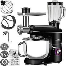 3-in-1 Planetary Kitchen Mixer with High-Power Blender, Meat Grinder & Free Confectionery Set, 2200W Multifunctional Food Processor