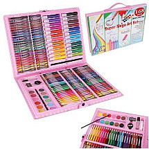 168-Piece Artistic Adventure Painting Kit with Portable Suitcase - Versatile All-In-One Art Set for Drawing, Coloring, and Painting - Suitable for All Ages & Genders