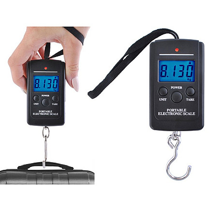 Portable 40KG LED Hook Digital Scale with Tare Function, Illuminated Display and Result Lock - Perfect for Luggage, Fishing, and Home Use