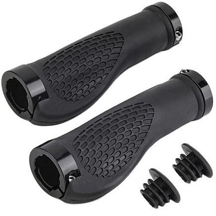 Shock-Absorbing Ergonomic Anti-Slip Cycling Handlebar Grips - Easy to Install, Profiled for Secure Grip