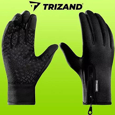 Ūdensizturīgi skārienjutīgie cimdi Trizand 19903, melni