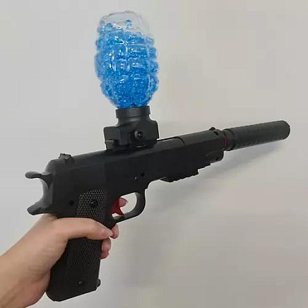 Electric Gel Ball Gun - Burst Fire BB Rifle with High-Capacity 600-Round Transparent Magazine, Rechargeable Battery, Includes Foam Darts