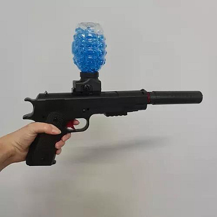 Electric Gel Ball Gun - Burst Fire BB Rifle with High-Capacity 600-Round Transparent Magazine, Rechargeable Battery, Includes Foam Darts