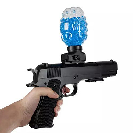 Electric Gel Ball Gun - Burst Fire BB Rifle with High-Capacity 600-Round Transparent Magazine, Rechargeable Battery, Includes Foam Darts