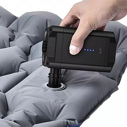 Bezvadu akumulatora gaisa pumpis ar 3 uzgaļiem, matracim, bumbai, baseinam