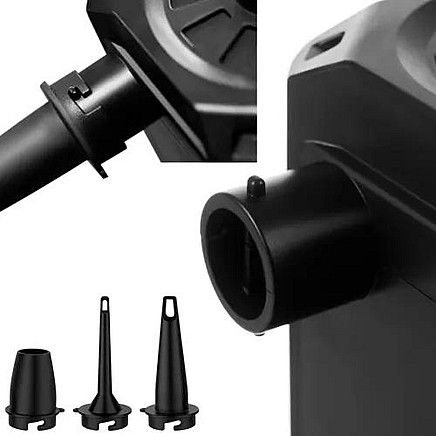 Bezvadu akumulatora gaisa pumpis ar 3 uzgaļiem, matracim, bumbai, baseinam