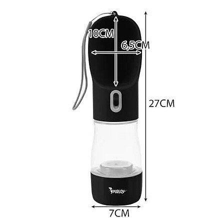 Bottle/bottle with bowl for dog Purlov 21033