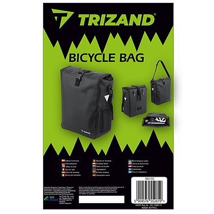 TRIZAND Ūdensnecaurlaidīga velosipēda bagāžnieka soma, 15L