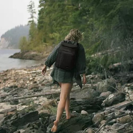 Termālā Ūdensizturīga Mugursoma Tūrisma Pārgājienu Ceļojumu Soma 26L, Melns