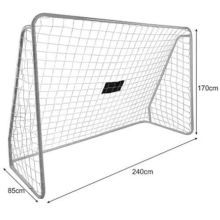 Pro Precision futbola vārtu komplekts - pārnēsājams, liels metāla rāmis ar mērķēšanas paklāju, viegla montāža un izturīga konstrukcija visu līmeņu treniņiem