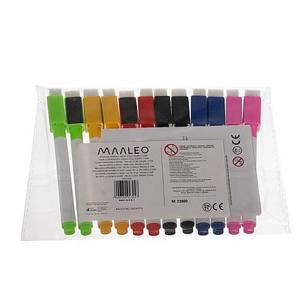 Dry erase markers - set of 12 Maaleo 21646