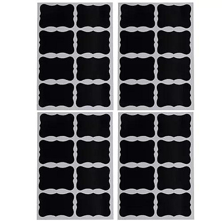 Pašlīmējošās etiķešu uzlīmes, 24 gab., ar marķieri, 5×3.5 cm