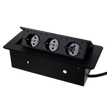 Galda Virsmā Paslēpta Izvelkama Trīskārša Kontaktligzda