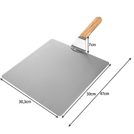 Nerūsējošā tērauda picas lāpstiņa Ruhhy 21746 ar koka rokturi