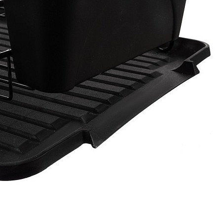 Ruhhy 21992 trauku žāvētājs ar notecināšanas paplāti, melns