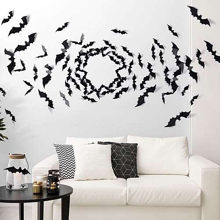 Sikspārņu dekorāciju komplekts Helovīnam 3 gab. Malatec 22004