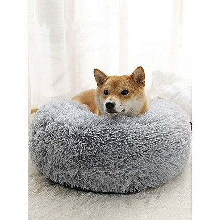 Hairy dog bed gray 22759