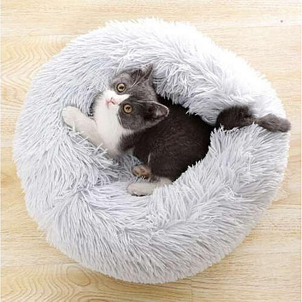 Hairy dog bed gray 22759