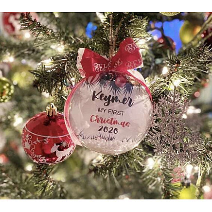 Transparent baubles 10cm - set of 5 Ruhhy 22276