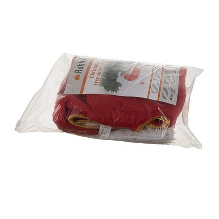 Декоративный елочный коврик 90 см с золотым переплетом, мягкий пушистый материал, идеально подходит для подарков