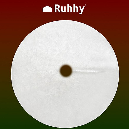 Pūkains paklājiņš zem eglītes 150 cm Ruhhy 22228, balts