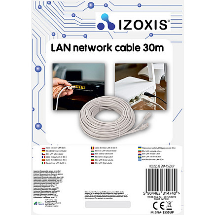 Izoxis LAN tīkla kabelis 30 m Ethernet vads RJ45 22532