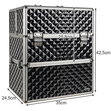 Многофункциональный футляр-органайзер XL 3D для косметики, ювелирных изделий и аксессуаров - портативный, закрывающийся и прочный