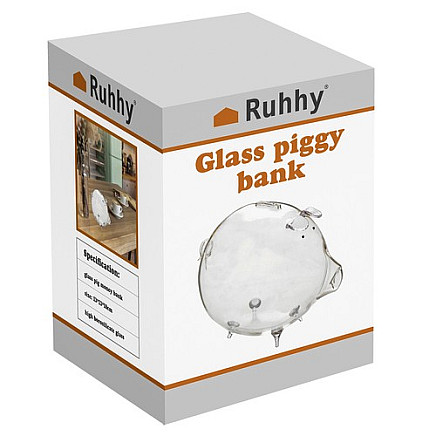 Transparent Glass Piggy Bank - Money Saving and Budget Control Learning Aid, Elegant Interior Decor, Ideal Gift for Kids and Adults