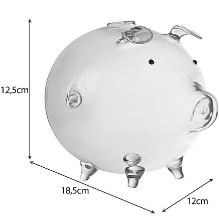 Transparent Glass Piggy Bank - Money Saving and Budget Control Learning Aid, Elegant Interior Decor, Ideal Gift for Kids and Adults