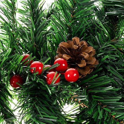 Premium Quality LED-Lit Ziemassvētku eglīšu virtene - 270cm svētku dekori ar iespaidīgu apgaismojumu satriecošiem rotājumiem