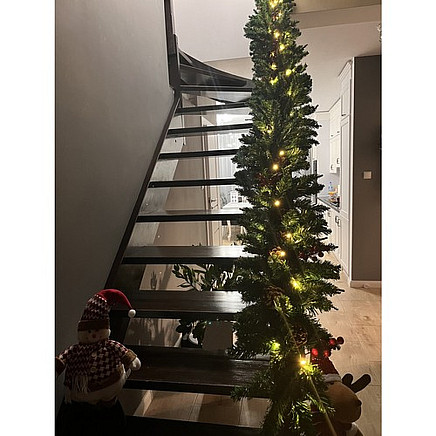 Premium Quality LED-Lit Ziemassvētku eglīšu virtene - 270cm svētku dekori ar iespaidīgu apgaismojumu satriecošiem rotājumiem