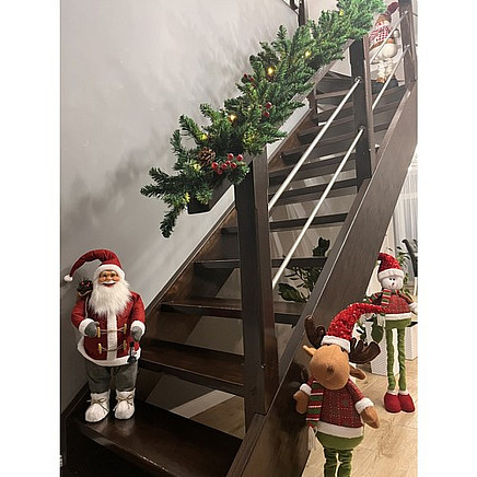 Premium Quality LED-Lit Ziemassvētku eglīšu virtene - 270cm svētku dekori ar iespaidīgu apgaismojumu satriecošiem rotājumiem