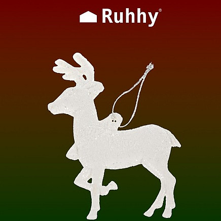 Christmas tree baubles - reindeer 9pcs Ruhhy 22517
