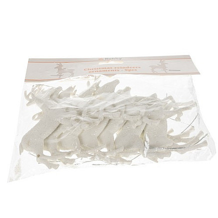 Christmas tree baubles - reindeer 9pcs Ruhhy 22517