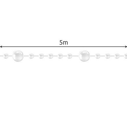 Christmas tree garland - pearls 5m Ruhhy 22499