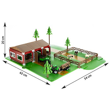 Interactive 102-Piece Farm Life Playset with Animals, Tractors, DIY Assembly, Portable, and Developmental Benefits