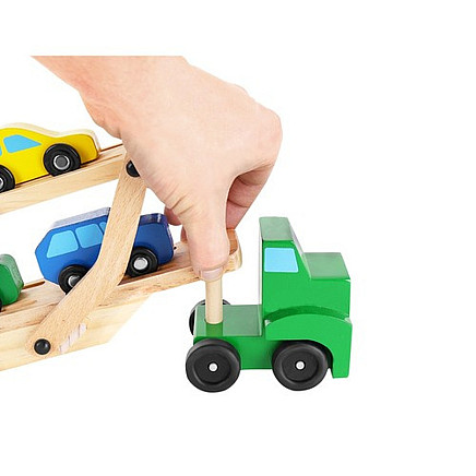 Wooden truck - trailer + set of cars 22698