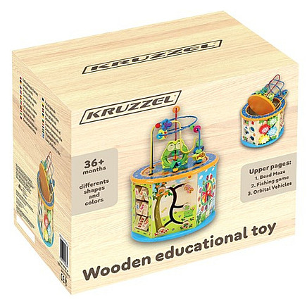 Wooden educational cube 22429