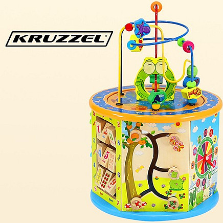 Wooden educational cube 22429