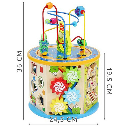 Wooden educational cube 22429