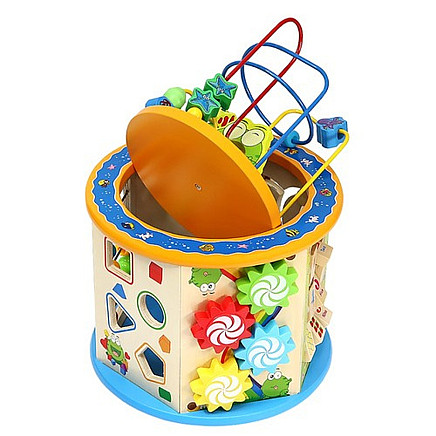 Wooden educational cube 22429