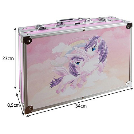 Gleznošanas un zīmēšanas piederumu zīmuļu flomasteru krītiņu krāsu komplekts (145...