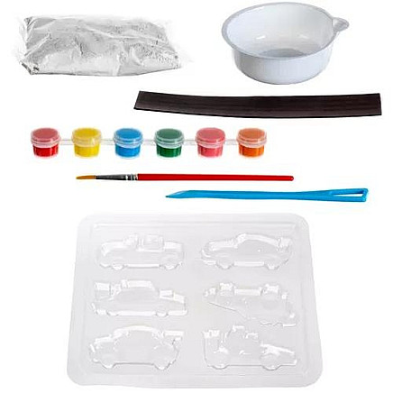 DIY ģipša magnētu veidošanas komplekts bērniem, Auto 22430