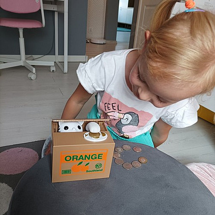 Battery operated piggy bank - kitty 22468